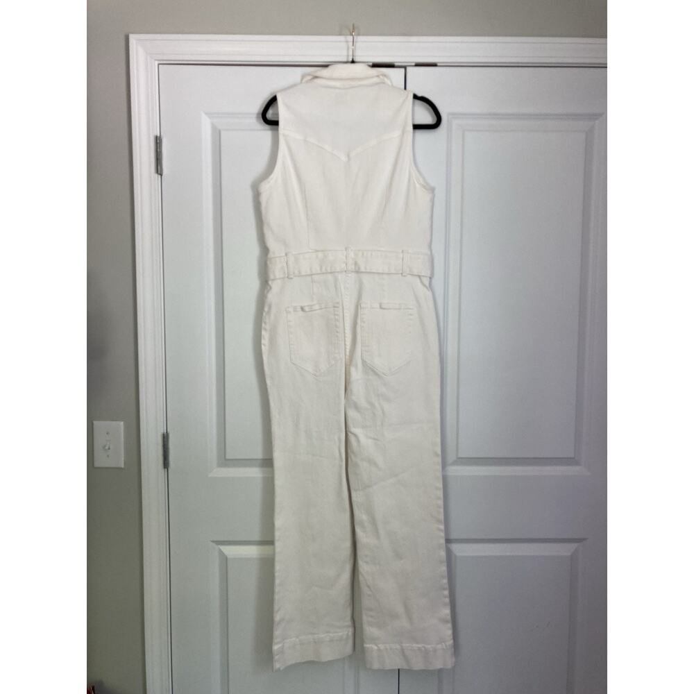Revole Show Me Your MuMu Jacksonville Cropped Jumpsuit White Womens Size XL - Picture 6 of 9